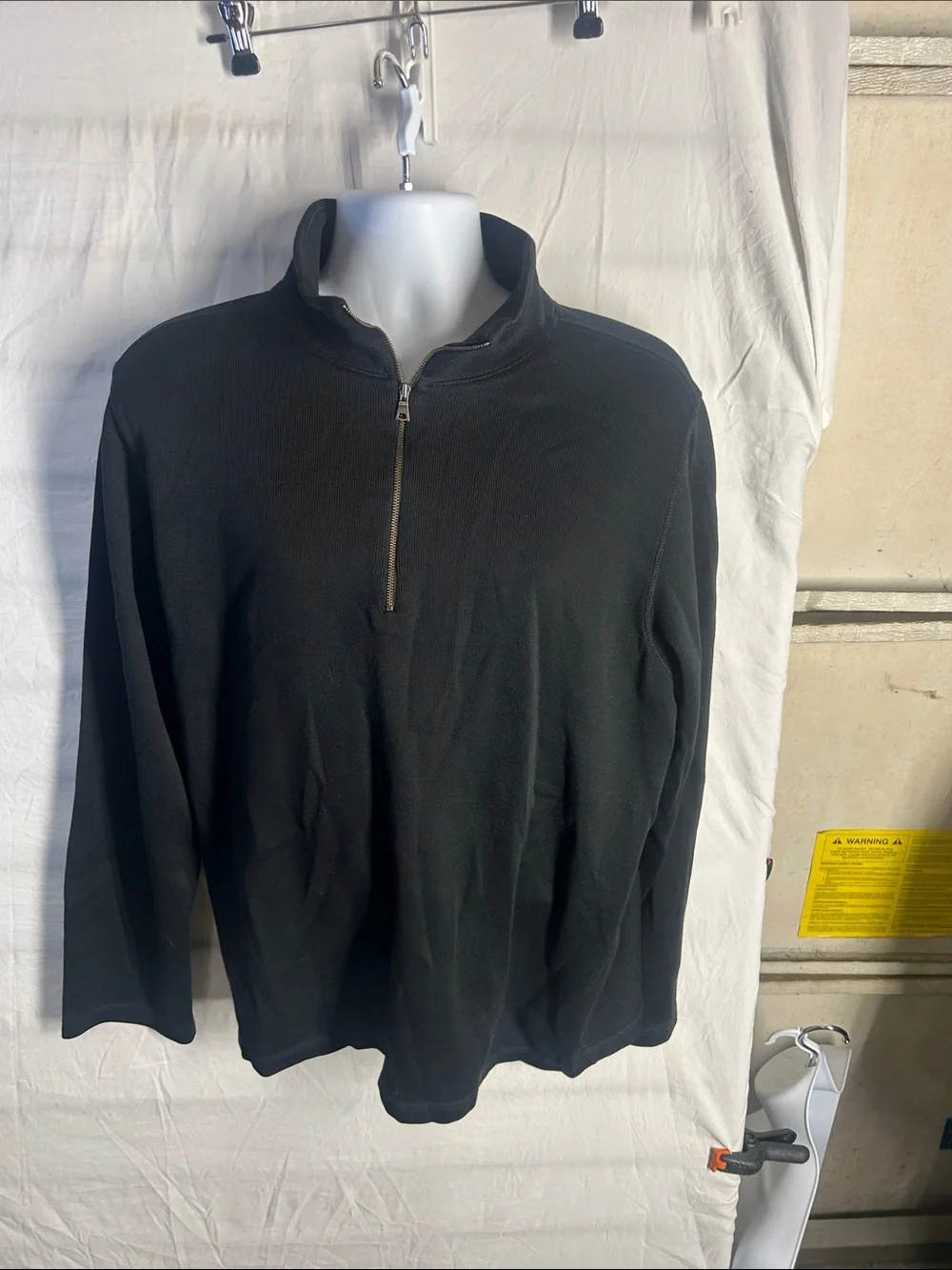 Banana Republic Black Half-Zip Men's Sweater